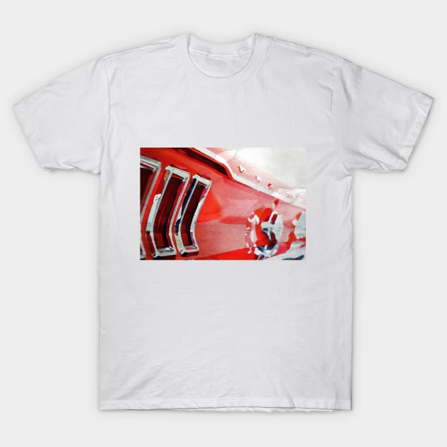 Vintage american muscle car in watercolor T-Shirt by thelazypigeon